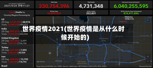世界疫情2021(世界疫情是从什么时候开始的)