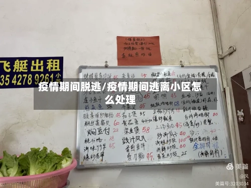疫情期间脱逃/疫情期间逃离小区怎么处理