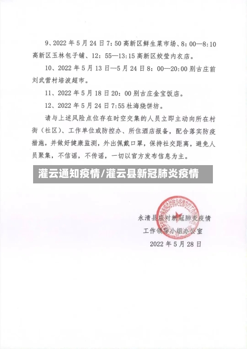 灌云通知疫情/灌云县新冠肺炎疫情